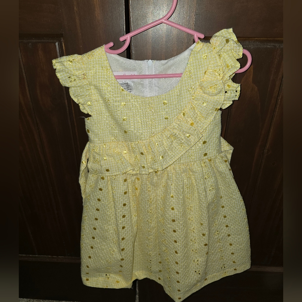 Bonnie jean yellow 3t dress with purse